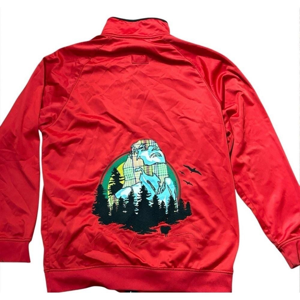 Vtg LRG Roots & Equipment jacket Red Embroidered Size XXL - Picture 5 of 13